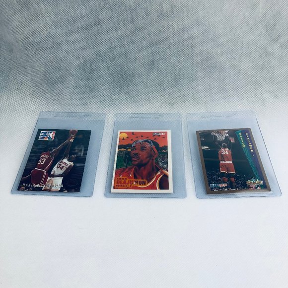 Basketball Cards Hakeem Olajuwon 3 Card Lot - Basketball Hall of Famer - Picture 2 of 9